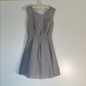 Elegant Striped Black and White Dress (lighter photos show true color)